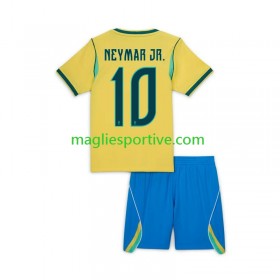 Completo Calcio Brasile Neymar JR 10 Bambino Divisa Prima Mondiali 2026